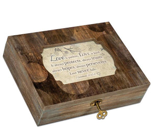 Jewelry Box Love is Patient 8" x 6" x 2.625