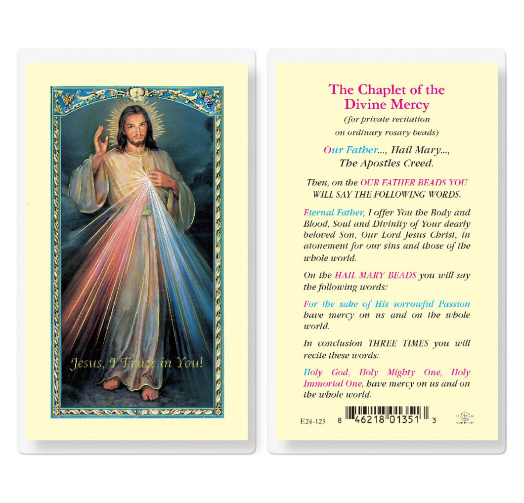 Holy Card Chaplet of the Divine Mercy