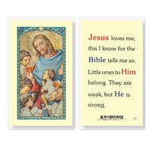 Load image into Gallery viewer, JESUS LOVES ME HOLY CARD
