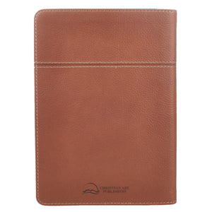 Words of Jesus For Men 366 Reflections Brown Faux Leather