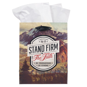 Gift Bag (M) Stand Firm in the Faith Mountain View