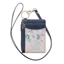 Load image into Gallery viewer, It Is Well ID Holder with Lanyard with Music Note Charm
