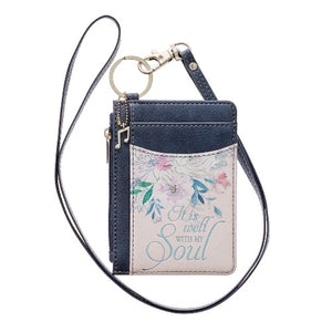 It Is Well ID Holder with Lanyard with Music Note Charm