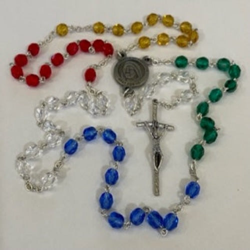 ROSARY - ST TERESA - MISSIONARY GLASS BEADS