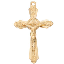 Load image into Gallery viewer, CRUCIFIX - 1.5&quot; GP - ENGRAVED - 24&quot; CHAIN

