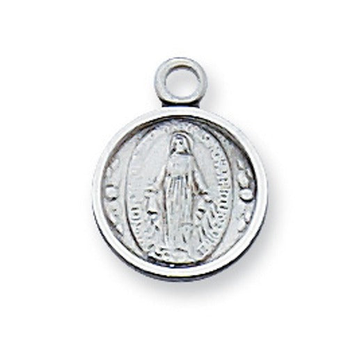 MIRACULOUS MEDAL STERLING SILVER ROUND ON 13