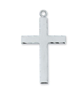 CROSS STERLING WITH THE LORD'S PRAYER ON 24" CHAIN