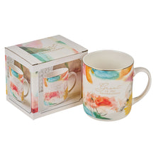 Load image into Gallery viewer, Thy Faithfulness Mug in Pastel Meadow Print
