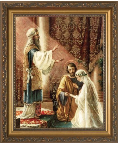 Wedding of Mary & Joseph Gold Frame