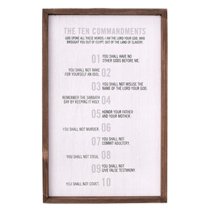 The 10 Commandments Wall Plaque