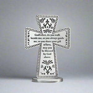 Standing 3" Message Cross " Godfather"