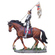 Load image into Gallery viewer, St. Joan of Arc Statue in Fully Hand-Painted Color 10&quot; x 11&quot;
