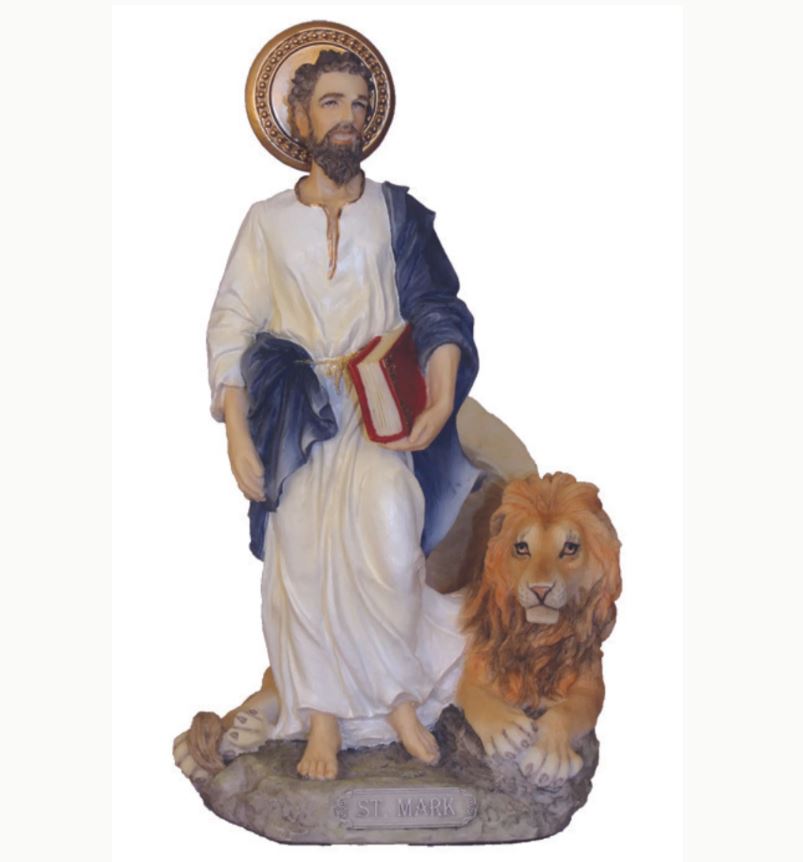 St. Mark Statue in Fully Hand-Painted Color 8