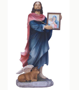 St. Luke Statue in Fully Hand-Painted Color 8"