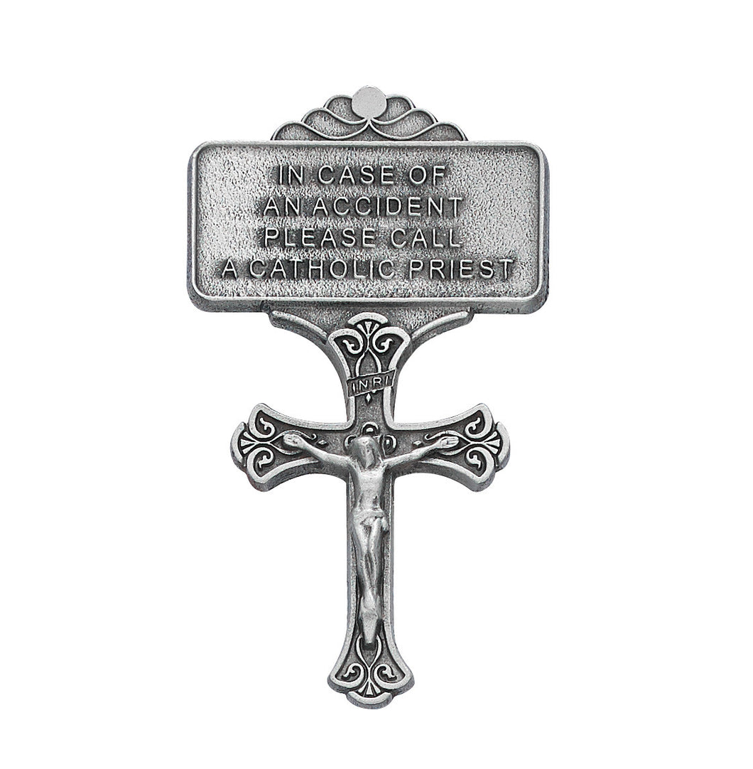In Case of Accident Crucifix Visor Clip