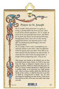 St Joseph  - 4" x 6" Plaque - Gold Mosaic