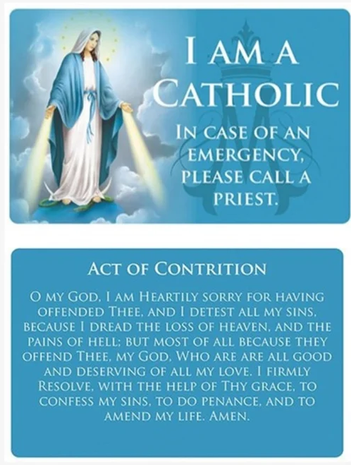 Blessed Mother Catholic ID Card