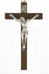 CRUCIFIX 5.25" BROWN WOOD