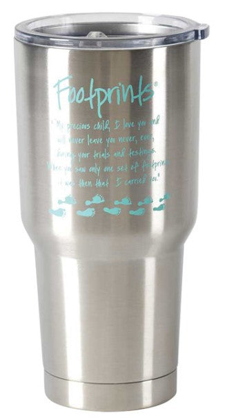 Travel Mug Footprints in the Sand 30oz