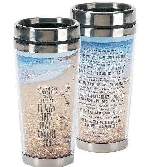 Travel Mug Footprints Stainless 16oz