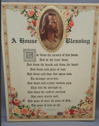 Vintage Frameable print on  Artboard Head of Christ 