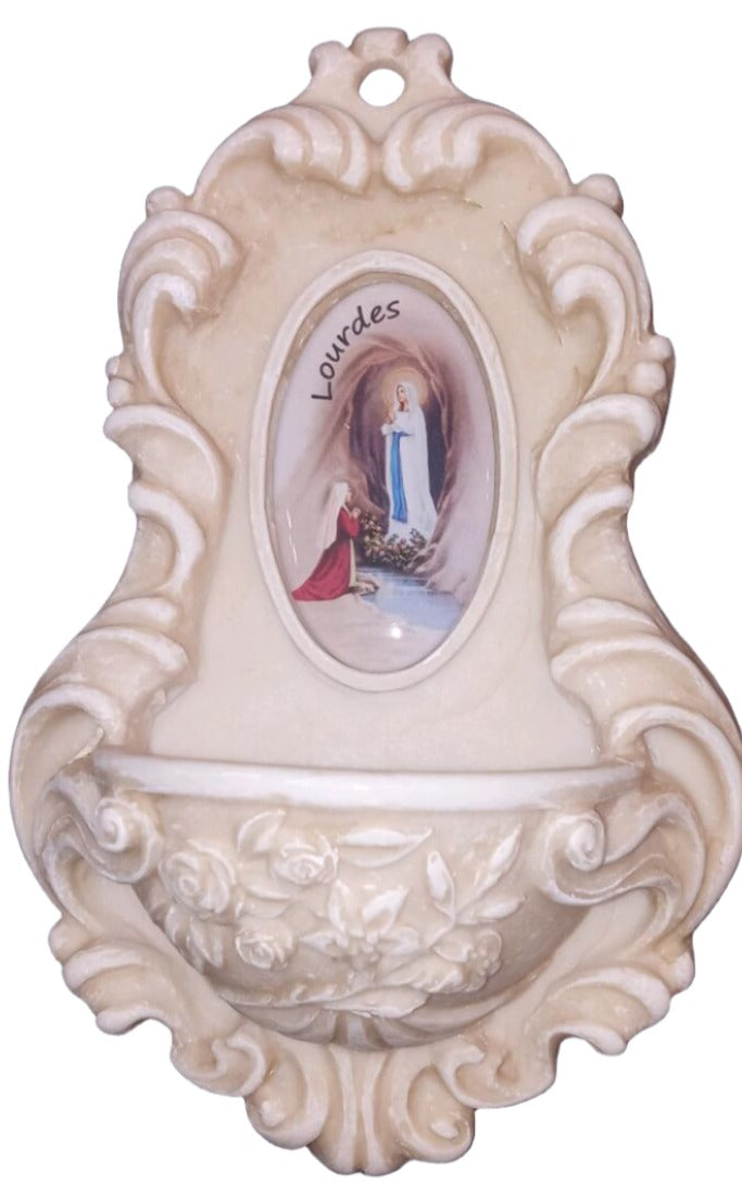 Holy Water Font Our Lady of Lourdes Made in Italy