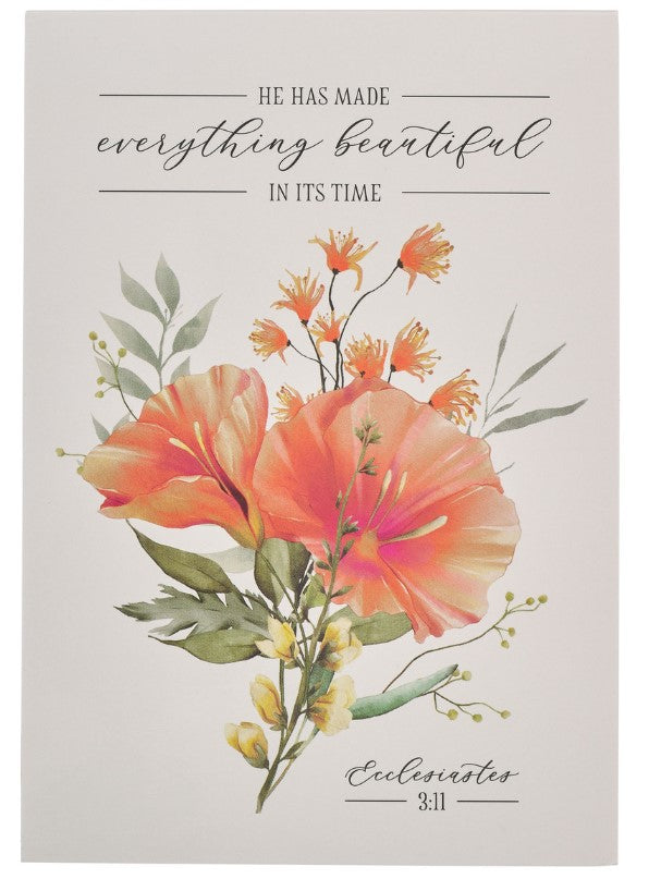 Notepad Everything Beautiful Orange Floral