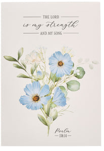 Notepad My Strength and My Song Blue Floral