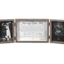 Load image into Gallery viewer, Wedding Triple Photo Frame Marriage Takes Three
