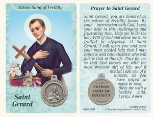 HEALING SAINT CARD - ST GERARD - FERTILITY