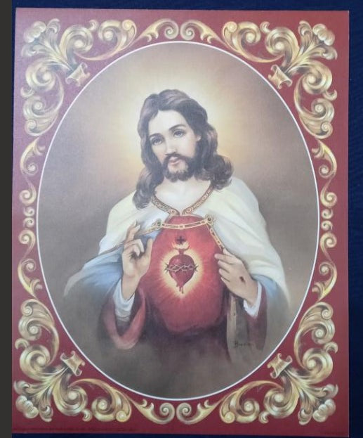 SACRED HEART WITH RED BORDER 8