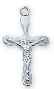 CHILD'S CRUCIFIX - STERLING SILVER - 13" CHAIN