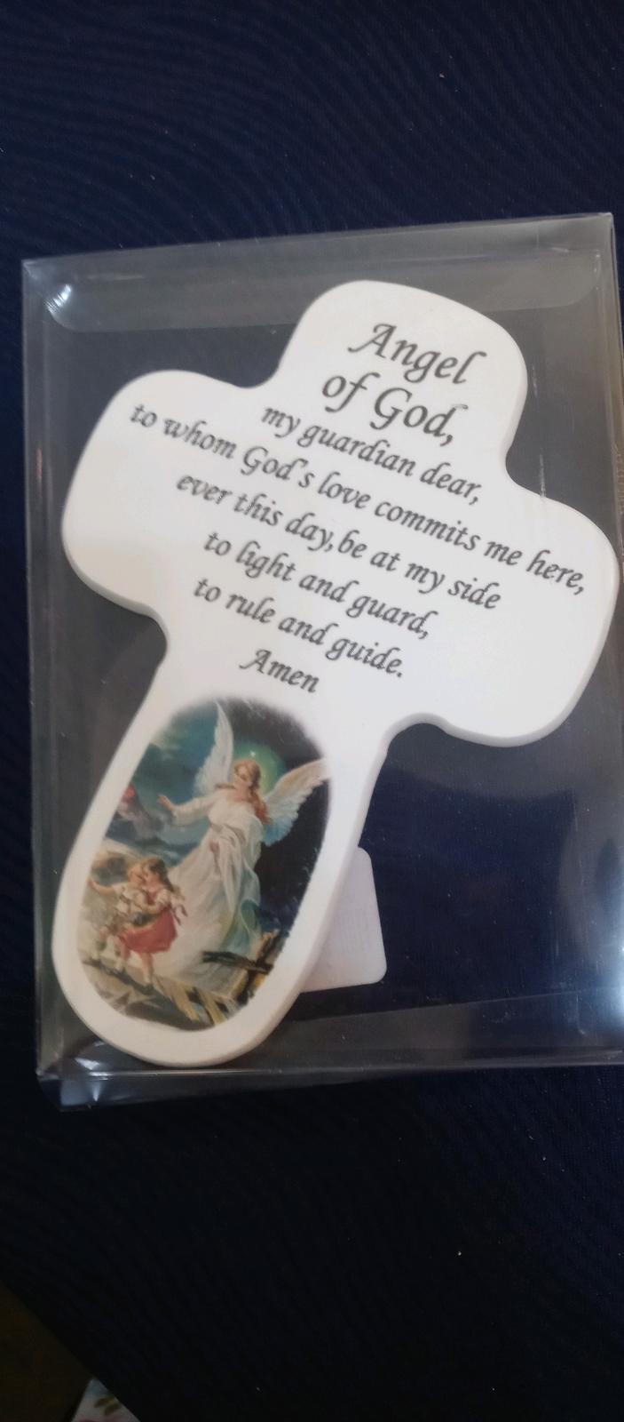 WALL CROSS - ANGEL OF GOD PRAYER - GUARDIAN ANGEL IMAGE