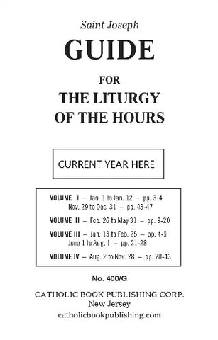 GUIDE - 2025 4 VOL LITURGY OF HOURS