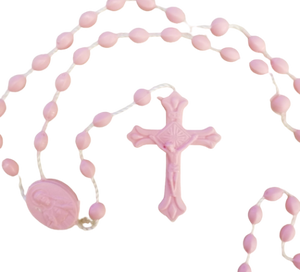 PLASTIC CORD ROSARY-MULTIPLE COLORS