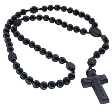 Load image into Gallery viewer, ROSARY - 8mm BLACK ONYX &amp; JUJUBE WOOD
