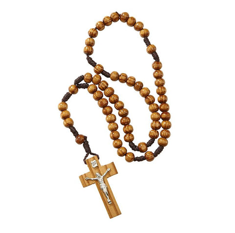 ROSARY - 6mm CORD - OLIVE WOOD