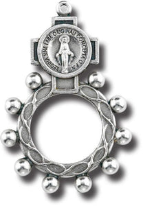 ROSARY RING  MIRACULOUS MEDAL