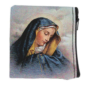 ROSARY CASE - OUR LADY OF SORROWS - ZIPPER