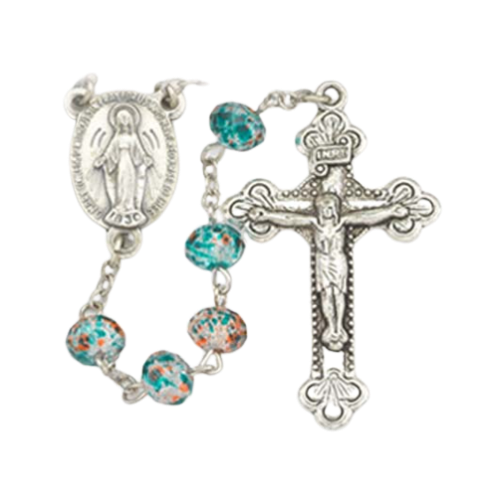ROSARY - SPECKLED TURQUOISE - FACETED