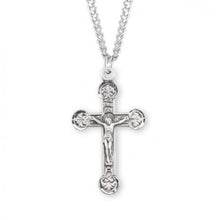 Load image into Gallery viewer, Crucifix Necklace Floret Tipped
