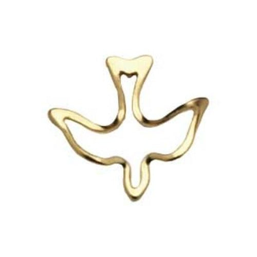 Pin - Dove - Open Outline - Gold Tone