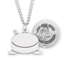 Load image into Gallery viewer, HOCKEY PENDANT -  STERLING SILVER - LORD JESUS - 24&quot; CHAIN
