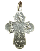 Load image into Gallery viewer, FOUR WAY - CROSS SHAPE - OXIDIZED MEDAL
