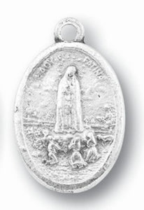 MEDAL - OUR LADY OF FATIMA - 1" OXIDIZED