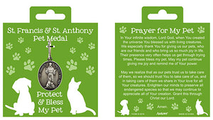 PET MEDAL - STS FRANCIS & ANTHONY - 1.25"