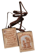 Load image into Gallery viewer, BROWN SCAPULAR WITH BROWN CORD
