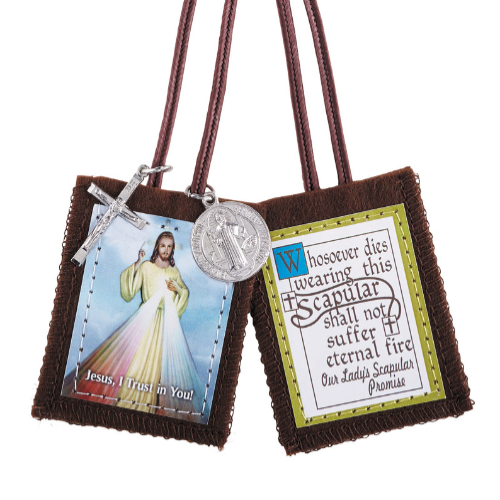 SCAPULAR - DIVINE MERCY WITH MEDALS - CLOTH