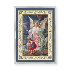 MAGNET - GUARDIAN ANGEL - GOLD STAMPED WITH EASEL