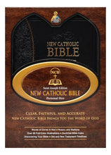 Load image into Gallery viewer, BIBLE: NEW CATHOLIC - ST. JOSEPH - BLACK FAUX LEATHER
